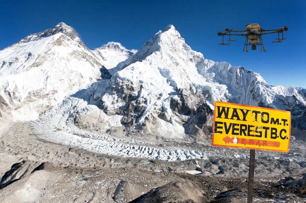 Drones and Technology Taking a Bigger Role in Everest Base Camp Trekking